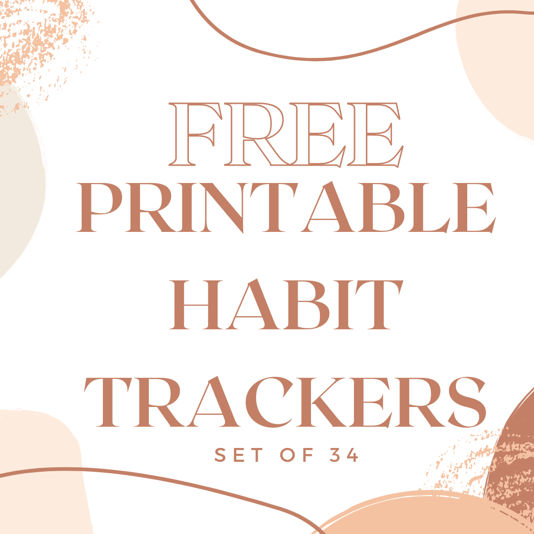 Printable Habit Trackers (Set of 34)